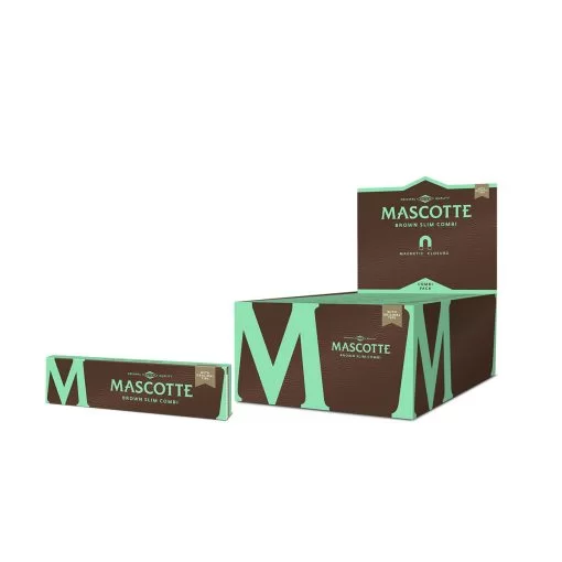 Mascotte Brown Slim Combi Original Tips Booklet Box