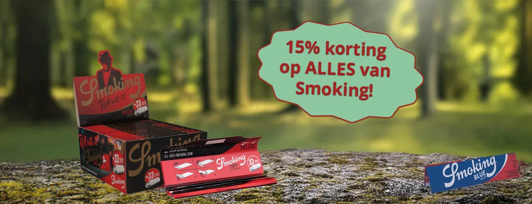 15% korting op Smoking producten - Mobiele banner